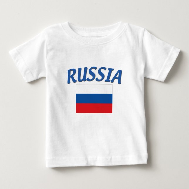Russische Flagge Baby T-shirt (Vorderseite)