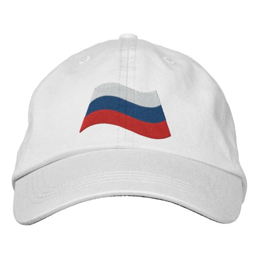 Russische Flagge Bestickte Baseballkappe (Vorderseite)