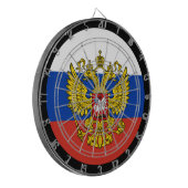 Russische Flagge Dartboard & Russland / Spielbrett Dartscheibe (Vorderseite Links)
