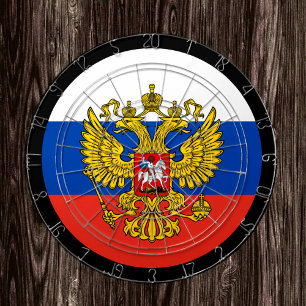Russische Flagge Dartboard & Russland / Spielbrett Dartscheibe