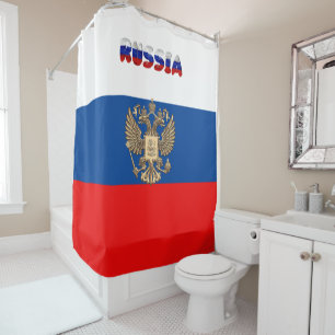 Russische Flagge Duschvorhang