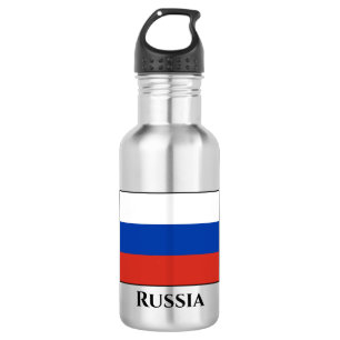 Russische Flagge Edelstahlflasche