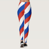 Russische Flagge Farben diagonal gestreift Leggings (Rückseite)