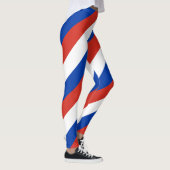 Russische Flagge Farben diagonal gestreift Leggings (Rechts)