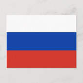 Russische Flagge, Flagge Russlands Postkarte (Vorderseite)