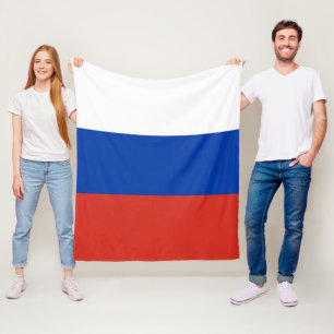 Russische Flagge Fleecedecke