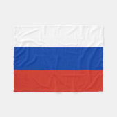 Russische Flagge Fleecedecke (Vorderseite (Horizontal))