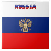 Russische Flagge Fliese (Vorderseite)