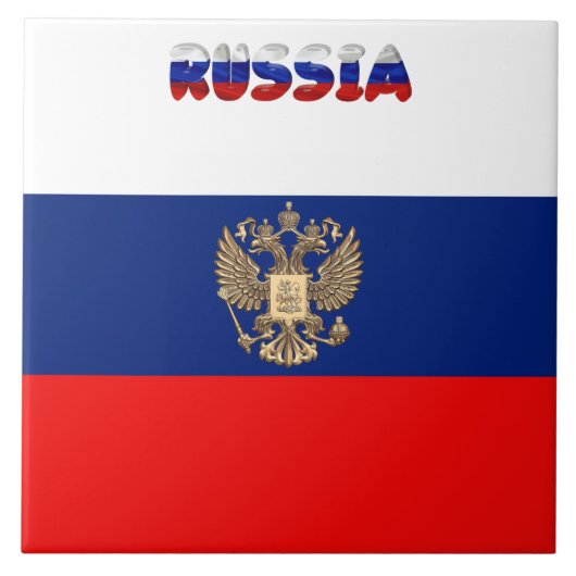 Russische Flagge Fliese (Vorderseite)