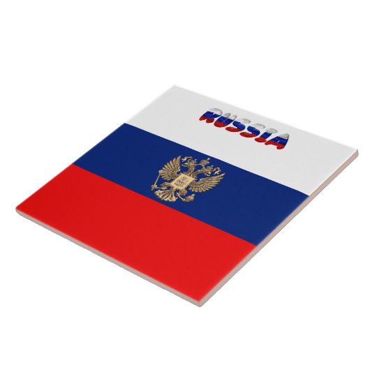 Russische Flagge Fliese (Seite)