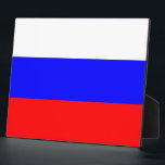 Russische Flagge Fotoplatte<br><div class="desc">Phantastische Plaque mit der russischen Flagge. Dieses Produkt ist anpassbar.</div>