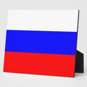 Russische Flagge Fotoplatte
