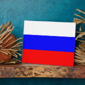 Russische Flagge Fotoplatte (Seite)