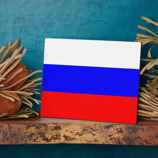 Russische Flagge Fotoplatte (Seite)