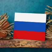 Russische Flagge Fotoplatte (Seite)