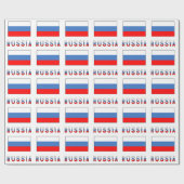 Russische Flagge Geschenkpapier (Flach)