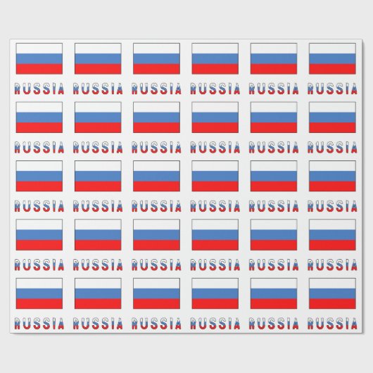 Russische Flagge Geschenkpapier (Flach)