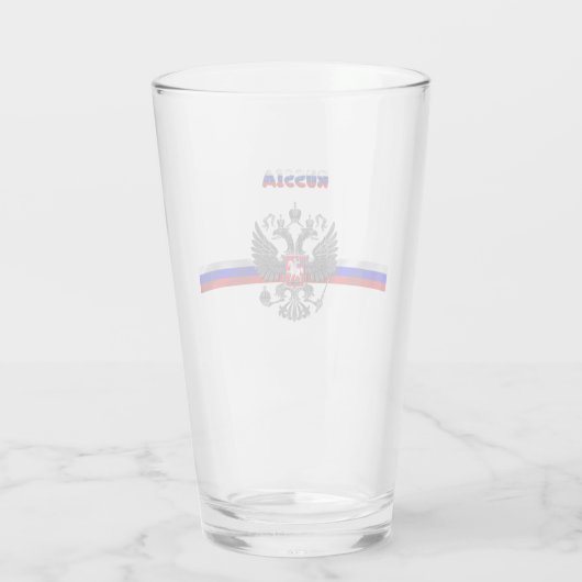 Russische Flagge Glas (Rückseite)