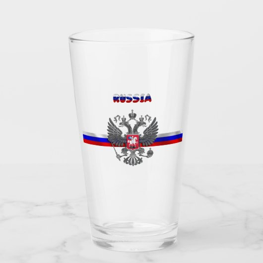 Russische Flagge Glas (Vorderseite)