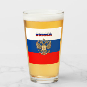 Russische Flagge    Glas