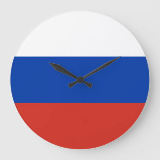 Russische Flagge Große Wanduhr