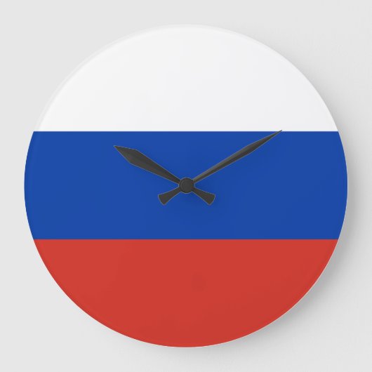 Russische Flagge Große Wanduhr (Vorderseite)