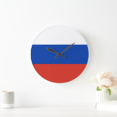 Russische Flagge Große Wanduhr (Zuhause)