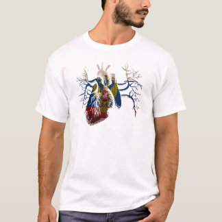Russische Flagge im wirklichen Herzen T-Shirt