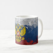 Russische Flagge Kaffeetasse (VorderseiteRechts)