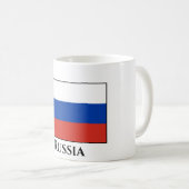 Russische Flagge Kaffeetasse (VorderseiteRechts)