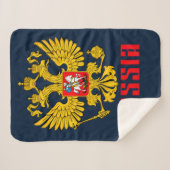 Russische Flagge Kaiseradler Russisch-Orthodox Sherpadecke (Vorderseite (Horizontal))