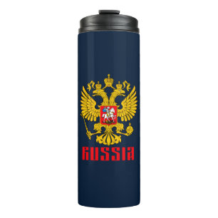 Russische Flagge Kaiseradler Russisch-Orthodox Thermosbecher