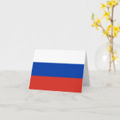 Russische Flagge Karte (Gelbe Blume)
