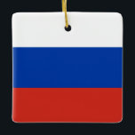 Russische Flagge Keramikornament<br><div class="desc">Anpassbare World Flag Produkte - Bitte fühlen Sie sich frei,  Ihren eigenen Text hinzuzufügen.</div>