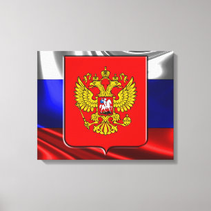 Russische Flagge Leinwanddruck