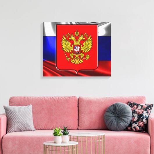 Russische Flagge Leinwanddruck (Insitu (Wohnzimmer))