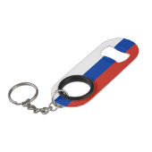 Russische Flagge Mini Flaschenöffner (Vorderseite Schrägansicht)