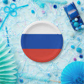 Russische Flagge Pappteller (Party)