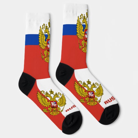 Russische Flagge Patriotisch, Nachhaltiges Russlan Socken (Rechts)