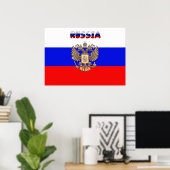 Russische Flagge Poster (Heimbüro)