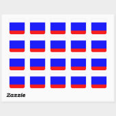 Russische Flagge Quadratischer Aufkleber (Blatt)