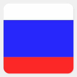 Russische Flagge Quadratischer Aufkleber