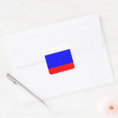Russische Flagge Quadratischer Aufkleber (Umschlag)