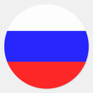 Russische Flagge Runder Aufkleber