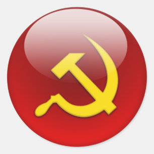 Russische Flagge Runder Aufkleber