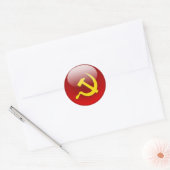 Russische Flagge Runder Aufkleber (Umschlag)