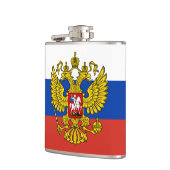 Russische Flagge / Russische Mode / Sportfans  Flachmann (Links)