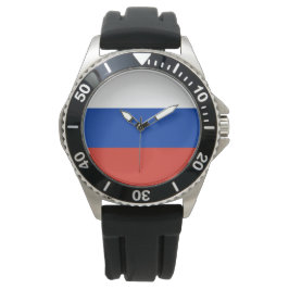 Russische Flagge (Russland) Armbanduhr