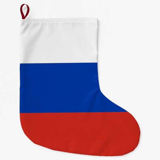 Russische Flagge (Russland) Großer Weihnachtsstrumpf (Vorderseite)