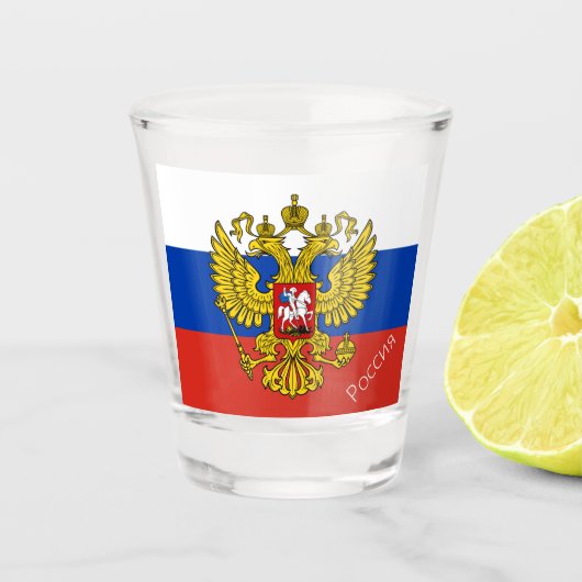 Russische Flagge / Russland - Land Patriot / Sport Schnapsglas (Vorderseite)